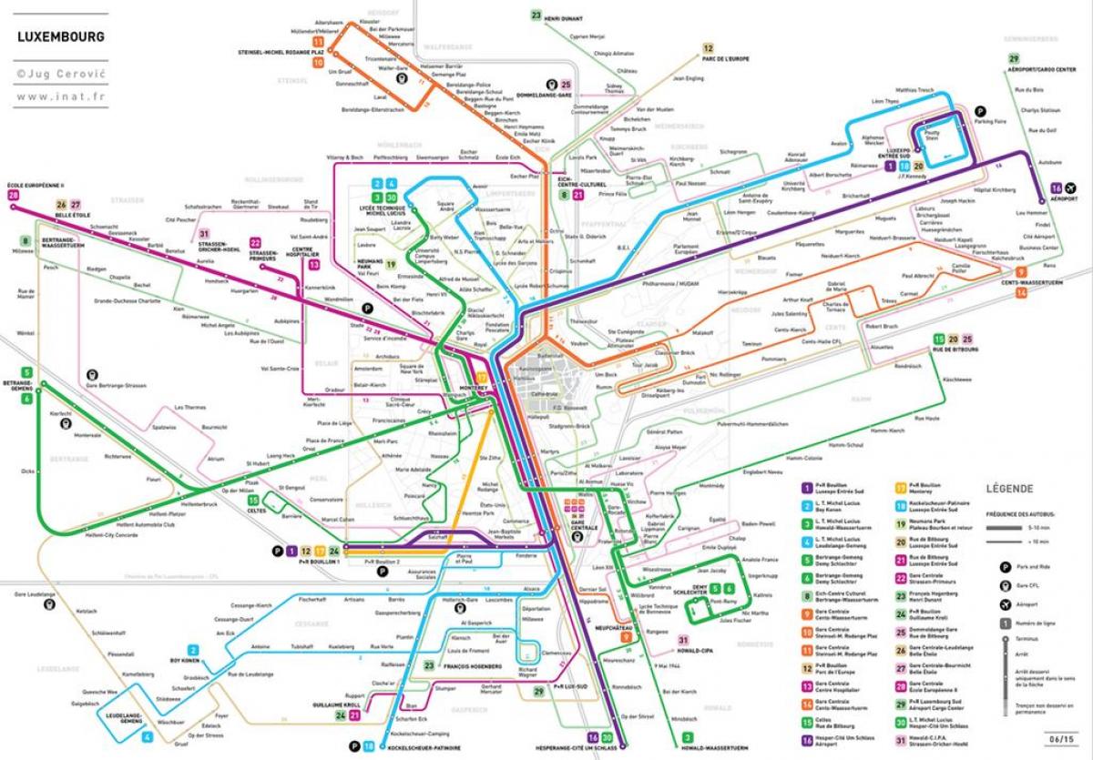 mapa de Luxembourg metro