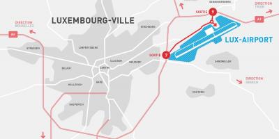 Mapa do aeroporto de Luxemburgo