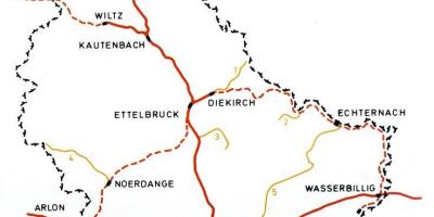 Luxemburgo mapa ferroviário