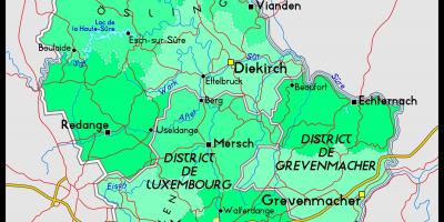 Luxemburgo mapa de localização