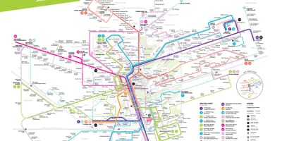 Luxemburgo ônibus mapa de rotas