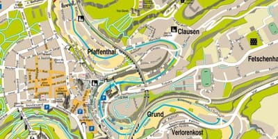 Mapa de Luxemburgo rua