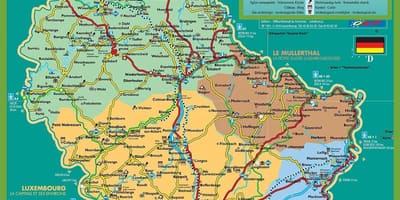 Mapa turístico da cidade do luxemburgo