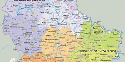 Luxemburgo mapa do país