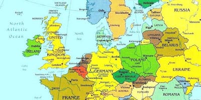 Mapa de Luxemburgo e países vizinhos